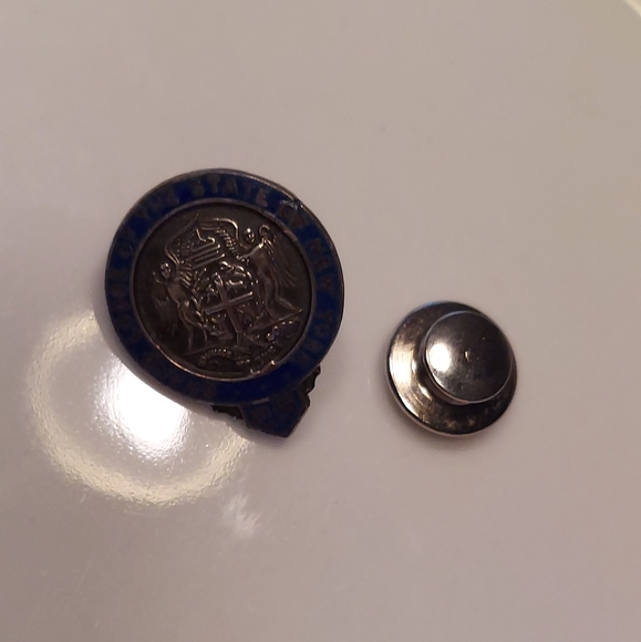 Grand Lodge of the State of NYMasonic Pin Enamel Sterling Silver Vintage Rare!